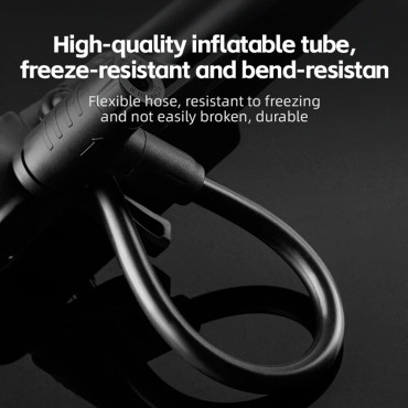 Hand bicycle pump with manomentem 8 bar - black