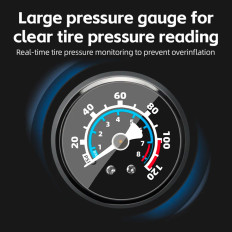 Hånd cykelpumpe med Manomentem 8 Bar - Sort