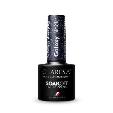CLARESA Gelpolish Galaxy Black 5g — vooraanzicht