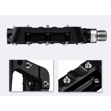 MTB bicycle pedals atnilic nylon and black steel