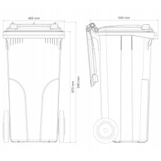 Kontajnerový odpad a konzumácia odpadovej spony Europlast Austria - Blue 120L