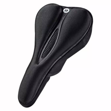 Gel Bicycle Saddle Overlay with Foam Memory Size M - Black