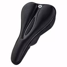 Superposition de la selle de vélo de gel avec la taille de la mémoire en mousse M - Noir