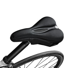 Gélové bicykelové sedlo prekrytie s penou pamäť veľkosť m - čierna