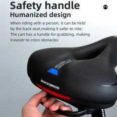 PU-Schaum-Fahrradsattel mit Reflex - Schwarz und Blau