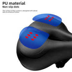 PU habos kerékpár nyereg reflexrel - fekete és kék