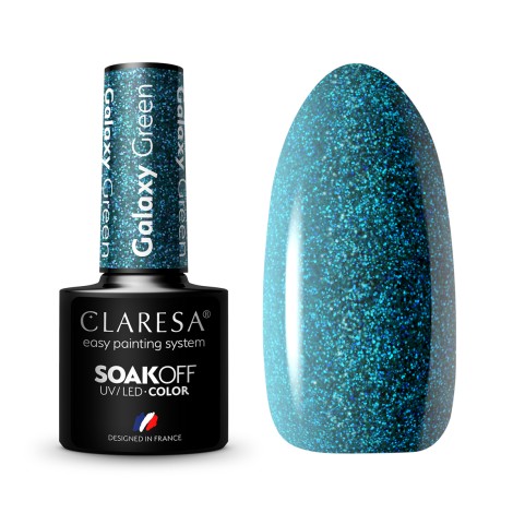 CLARESA hibridni lak Galaxy Green 5 g — skupaj prikazano