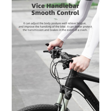 Dviračių dviračių rankenos su neslystančiais kampais - juoda