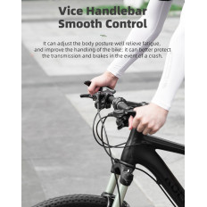 A set of grippings bicycle handles with non-slip corners - black