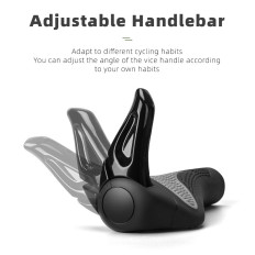 A set of grippings bicycle handles with non-slip corners - black