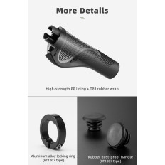 Un ensemble de poignées de vélo de poignée avec coins antidérapants - Noir