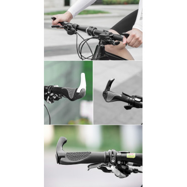 Et sæt grippings Cykelhåndtag med skridsikre horn - Hvid