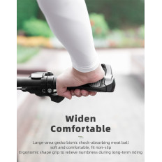 Un ensemble de poignées de vélo d'intérieur avec des cornes antidérapantes - Blanc