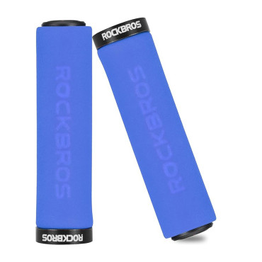 Grip di raccolta della bicicletta con spugne blu-nere