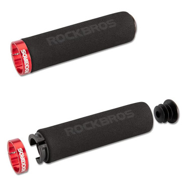 Apertos de colheita de bicicletas com esponja preta e vermelha