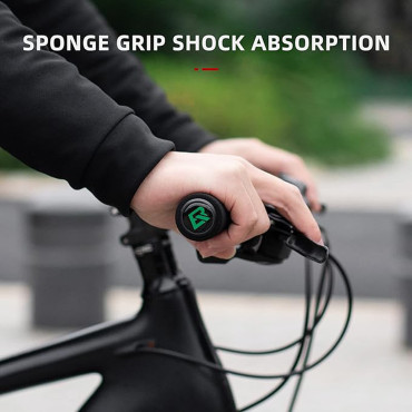 Grip di raccolta della bicicletta con spugna nera e rossa