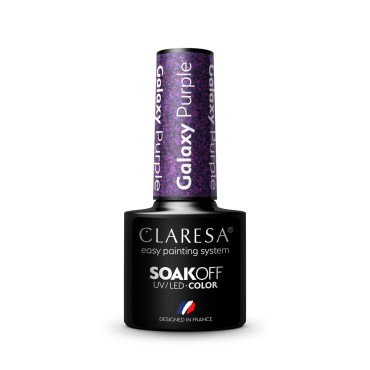 Esmalte Híbrido CLARESA Galaxy Purple 5g — vista frontal