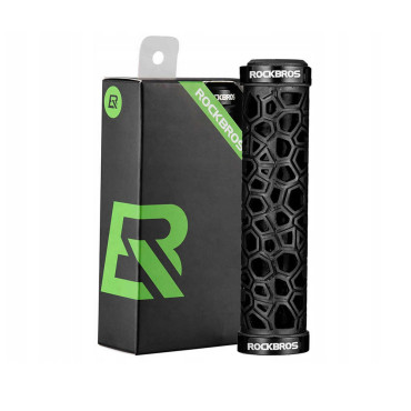 Bicycle grips holds with rubber trailer. 22mm black