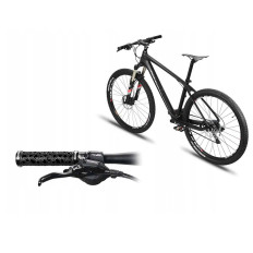 Les poignées de bicyclette contiennent avec une remorque en caoutchouc. 22mm noir