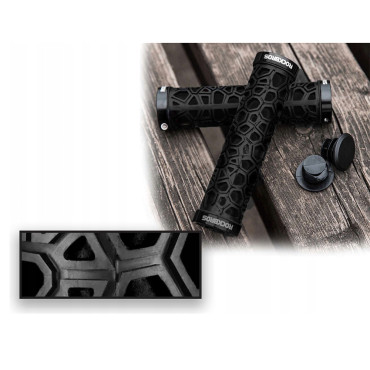 Apertos de bicicleta mantêm com reboque de borracha. 22mm preto