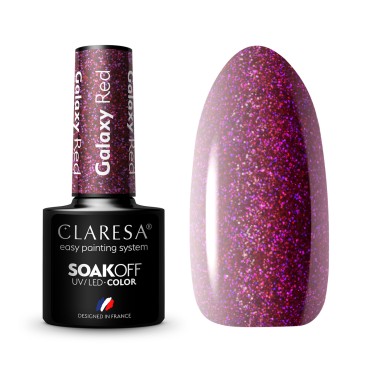 CLARESA Τζελ Βερνίκι Galaxy Red 5g — αντικείμενα μαζί