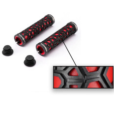 Apertos de bicicleta mantêm com reboque de borracha. 22mm preto e vermelho