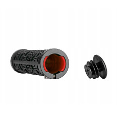 Apertos de bicicleta mantêm com reboque de borracha. 22mm preto e vermelho