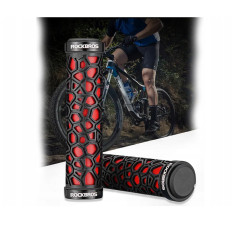 Apertos de bicicleta mantêm com reboque de borracha. 22mm preto e vermelho