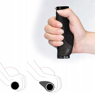 Gripy velosipēdu velosipēdu rokturi trešdien 22mm melns