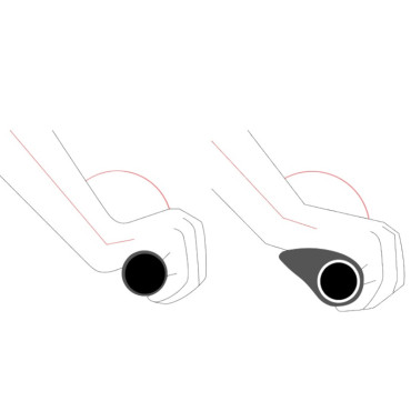Briaunos dviračių dviračių griebtuvai. 22mm pilka