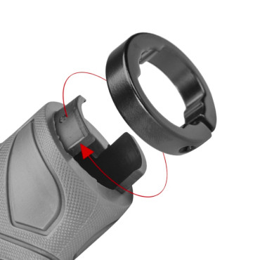 Gripy Cykelcykel Grips Wed. 22mm grå