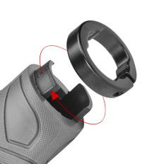 Poignées de vélo à vélo à vélo 22mm gris