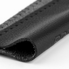 Grip di biciclette a presa con il volante di una cuoio comodo - nero