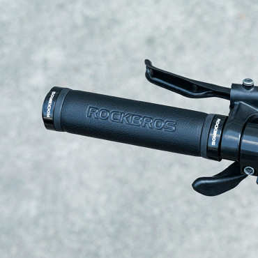 Bicycle grips GRIPY to the steering wheel of a comfortable leather - black