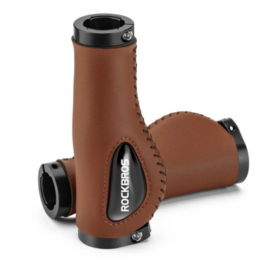 Sykkelgriper holder ergonomisk skinn - brunt