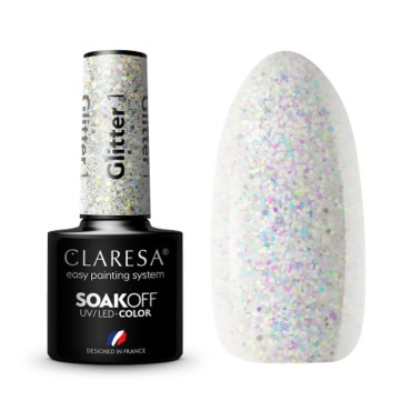 CLARESA Hybrid-kynsilakka GLITTER 1 - 5 g — tuotteet yhdessä