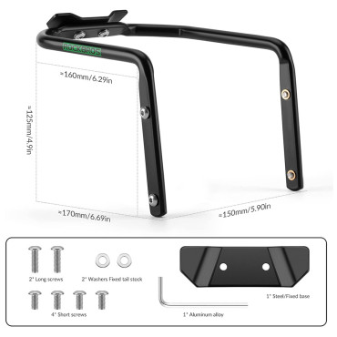 Multifunkčný držiak držiteľa bicyklov Stabilizátor Sower Bag - čierna