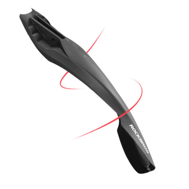 Fender à vélos arrière avec lampe LED rouge - Noir