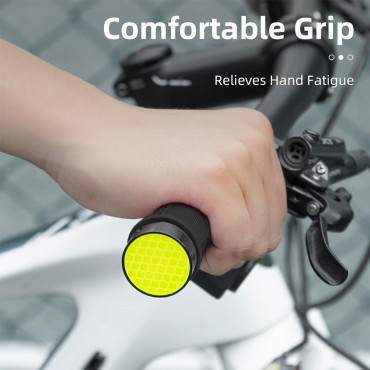 Apertos de mãos Bicicletas de bicicleta mantém com reflexivo - preto