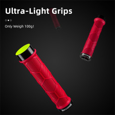 Grips händer cykelhållare TPR med reflekterande - röd