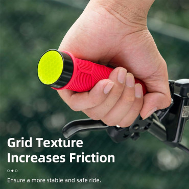 Grips händer cykelhållare TPR med reflekterande - röd