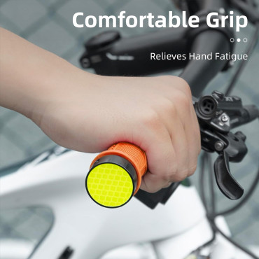 Grify Hands Bicykel drží TPR s reflexným - oranžová
