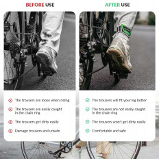 Reflektierendes Band für Fahrrad-Beinhandrucksack - grün