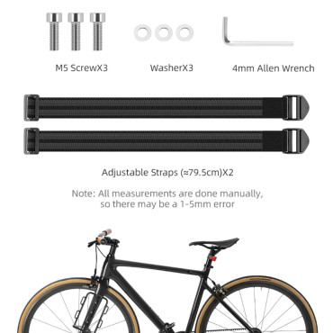 Bicycle shelf for bicycle fork bag - black