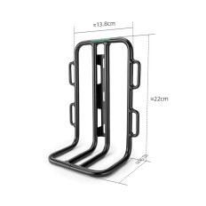 Prateleira de bicicleta para bolsa de garfo de bicicleta - preto