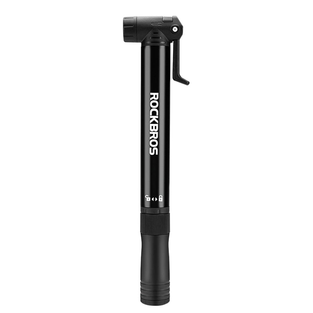 Manual small bicycle pump with a banking frame + screwdriver - black