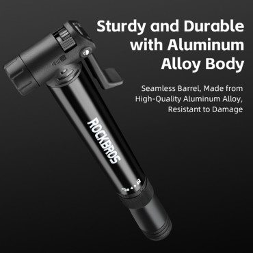 Manual small bicycle pump with a banking frame + screwdriver - black