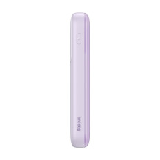 POWERBANK su ekranu 10000mAH 22.5W + USB-A / USB-C kabelis violetinė