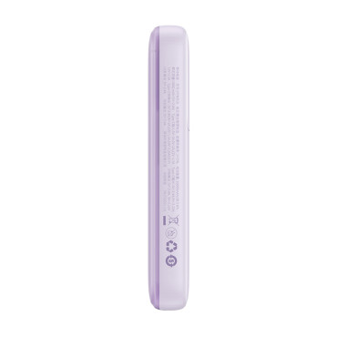 POWERBANK su ekranu 10000mAH 22.5W + USB-A / USB-C kabelis violetinė