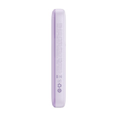 POWERBANK su ekranu 10000mAH 22.5W + USB-A / USB-C kabelis violetinė